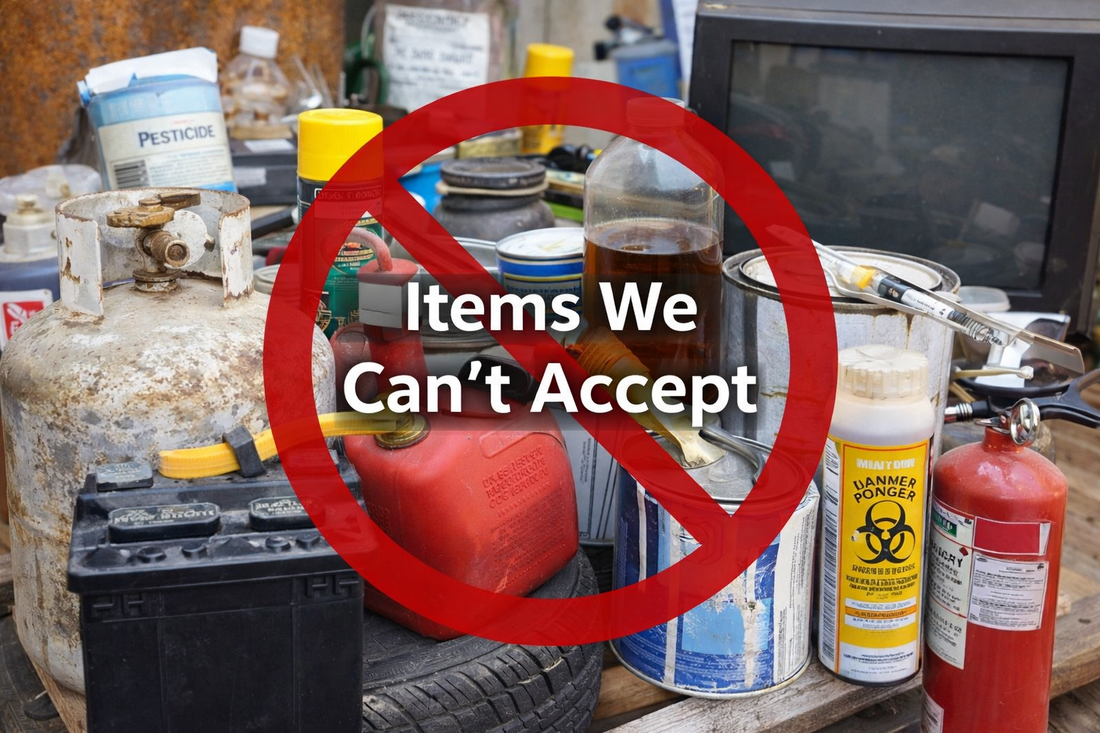 Items We Can’t Accept for Junk Removal